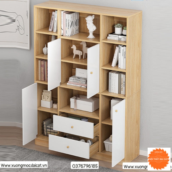 Tủ sách thiết kế nhiều ngăn hiện đại KS044