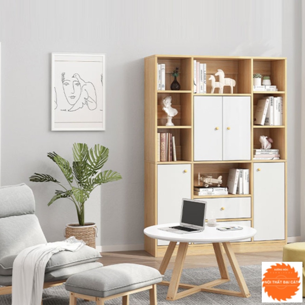 Tủ sách thiết kế nhiều ngăn hiện đại KS044