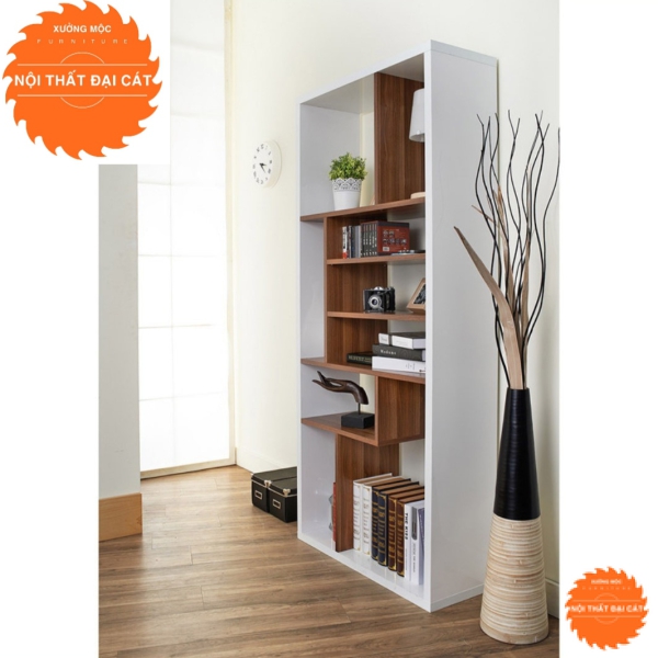 Kệ sách gỗ đứng thiết kế nhiều ngăn KS046