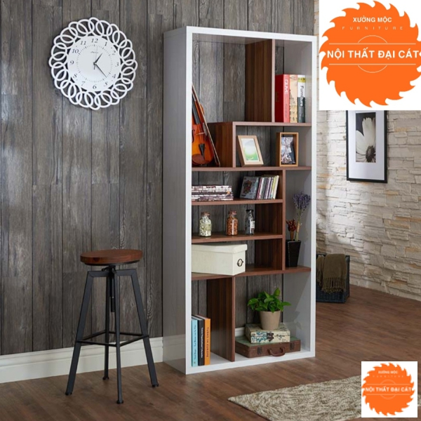 Kệ sách gỗ đứng thiết kế nhiều ngăn KS046