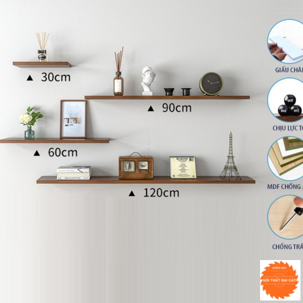 Kệ trang trí ốp vách nhiều tầng KT012