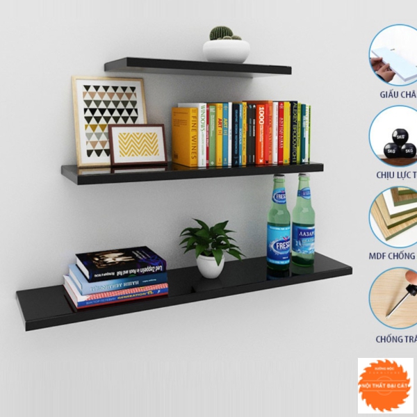 Kệ trang trí ốp vách nhiều tầng KT012