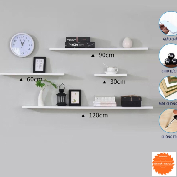 Kệ trang trí ốp vách nhiều tầng KT012