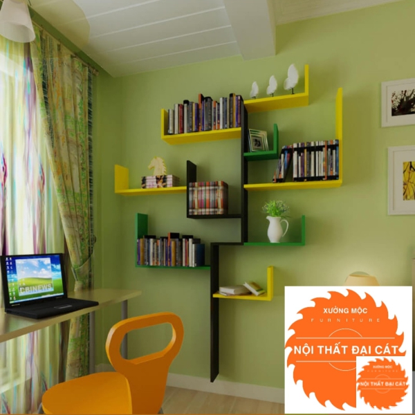 Kệ sách thiết kế hình cây độc đáo KS050