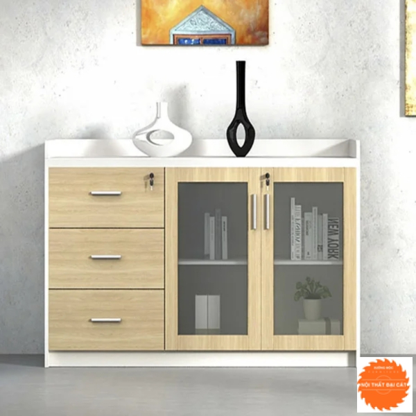 Tủ hồ sơ thấp lộng kính THST011