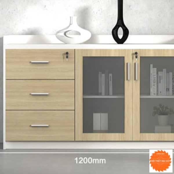Tủ hồ sơ thấp lộng kính THST011