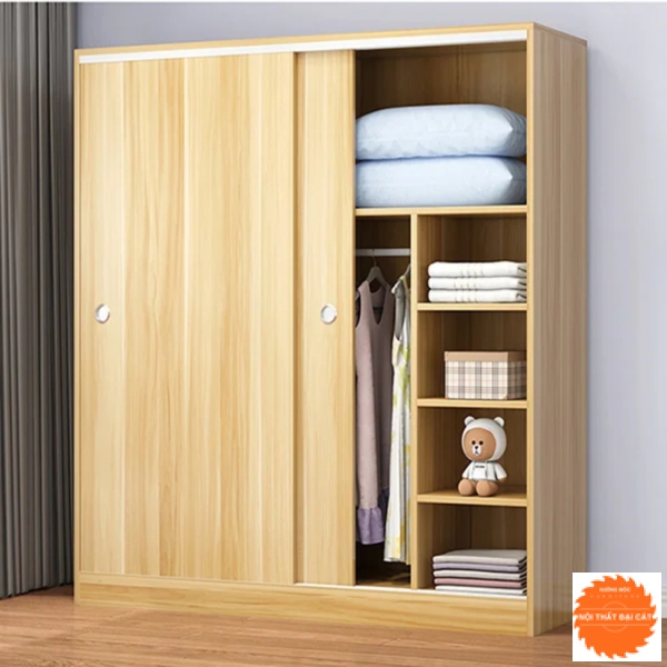 Tủ áo quần cửa lùa thiết kế hiện đại TA064