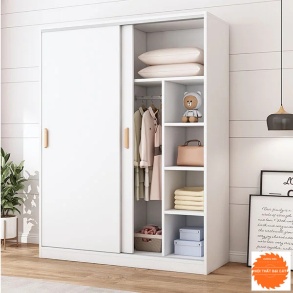 Tủ áo quần cửa lùa thiết kế hiện đại TA064