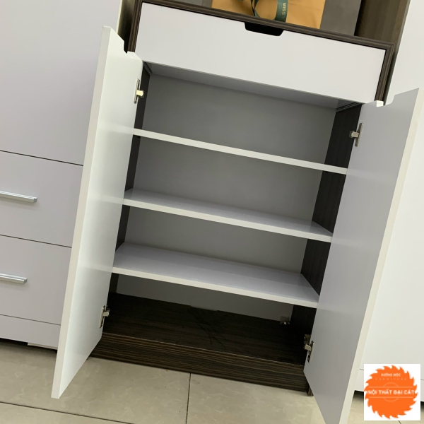 Tủ giày thiết kế đẹp màu trắng TG045