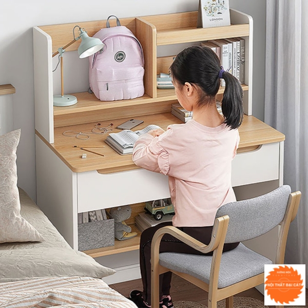 Bàn học có kệ để sách đẹp BH027