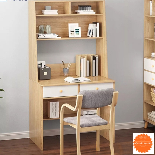 Bàn học đơn giản kèm kệ sách BH028