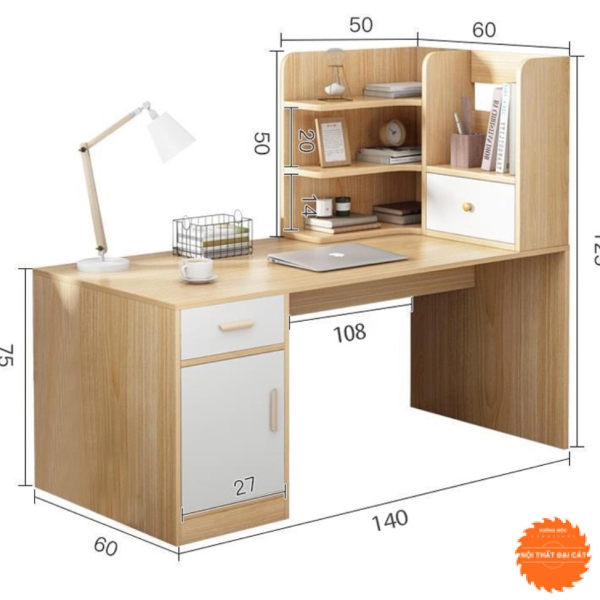 Bàn làm việc gỗ thiết kế đẹp BLV020