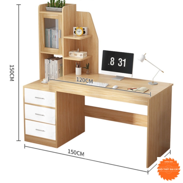 Bàn làm việc kết hợp tủ , ngăn kéo BLV021