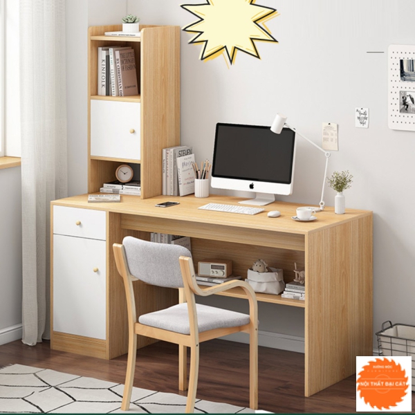Bàn làm việc kệ sách gỗ BLV023