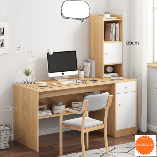 Bàn làm việc kệ sách gỗ BLV023