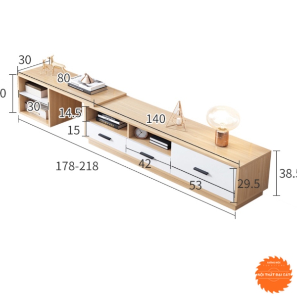 Kệ tivi bằng gỗ thiết kế đơn giản KTV149