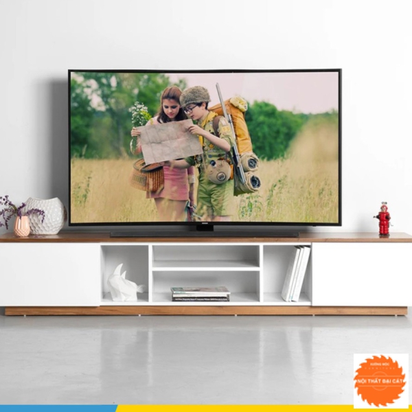 Kệ tivi bằng gỗ màu trắng KTV158