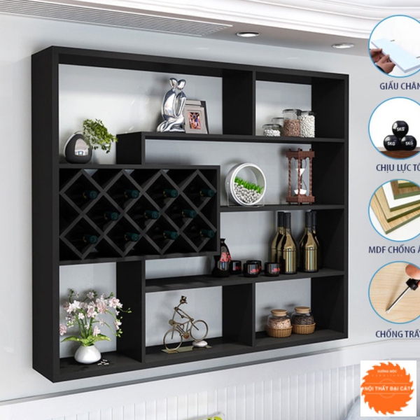 Kệ rượu treo tường thiết kế tiện lợi TR014