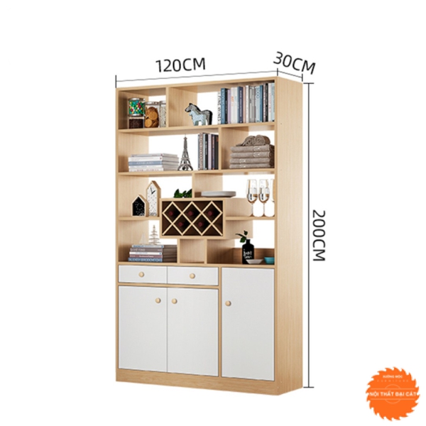 Tủ rượu đứng kết hợp kệ trang trí TR015