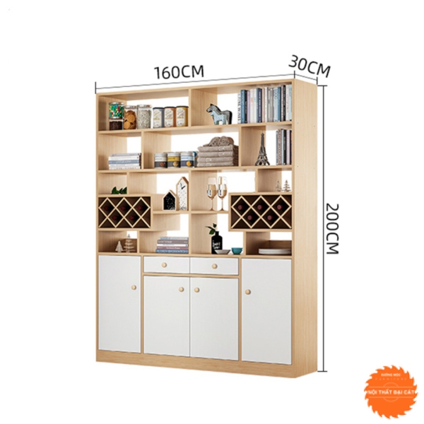 Tủ rượu đứng kết hợp kệ trang trí TR015