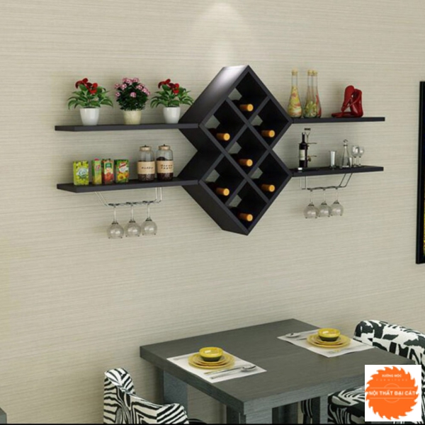 Kệ rượu treo tường thiết kế tinh tế TR018
