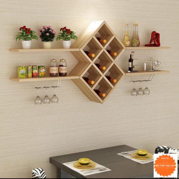 Kệ rượu treo tường thiết kế tinh tế TR018