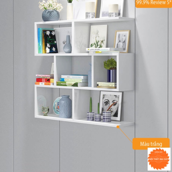 Kệ trang trí bằng gỗ treo tường KTT021