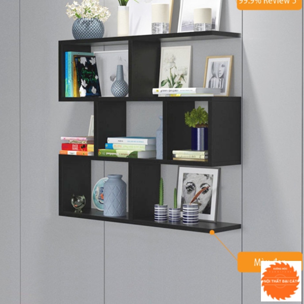 Kệ trang trí bằng gỗ treo tường KTT021