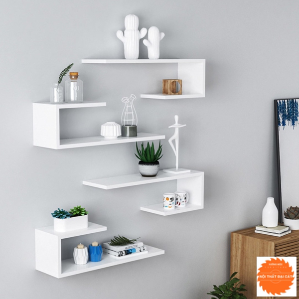 Kệ trang trí treo tường bằng gỗ KTT024