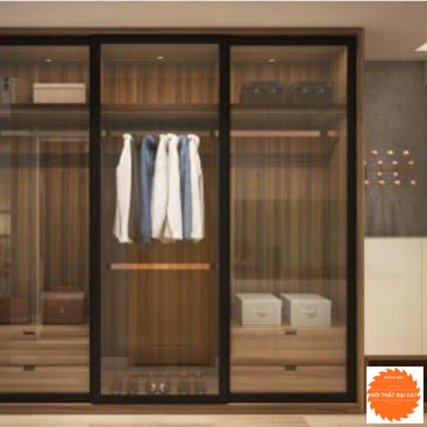 Tủ áo quần nhôm cánh kính cường lực TANK073