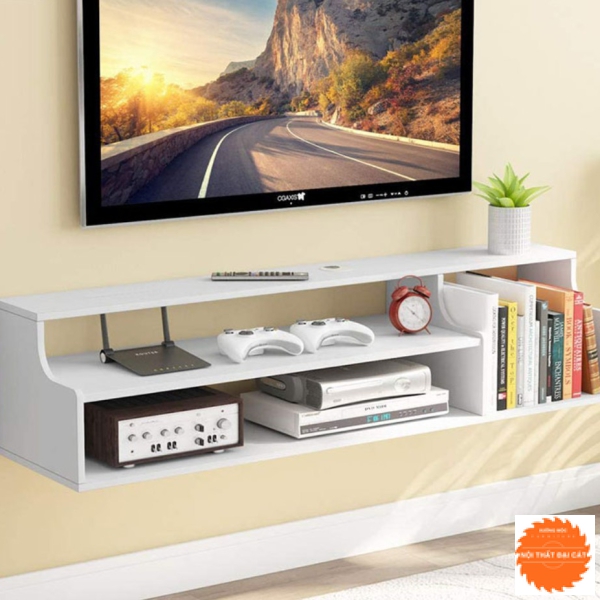 Kệ tivi treo tường màu trắng KTV169