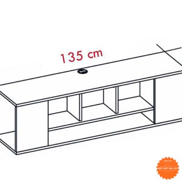 Kệ tivi treo tường gỗ MDF KTV174