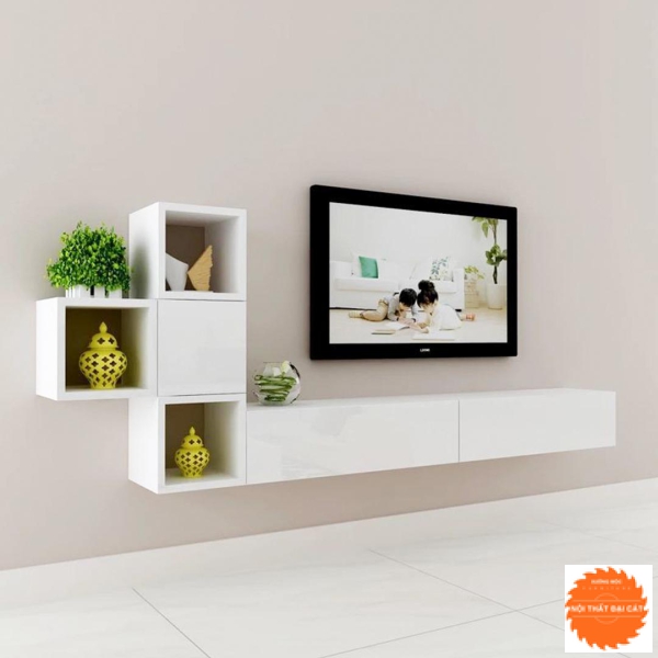 Kệ tivi thiết kế độc đáo treo tường KTV177
