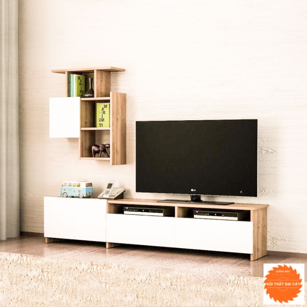 Kệ tivi thiết kế kết hợp trang trí KTV179