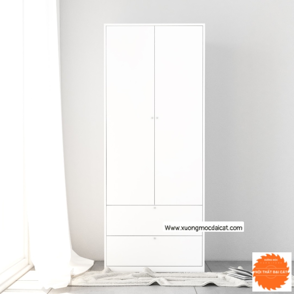 Tủ áo quần màu trắng nhỏ gọn TA085