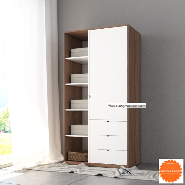 Tủ áo quần hộc kéo kết hợp nhiều ngăn TA086