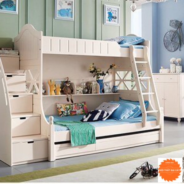 Giường tầng trắng đẹp GT015