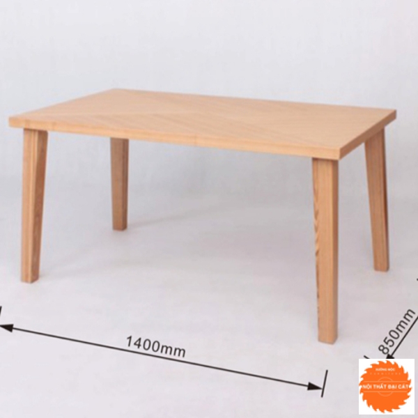 Bàn ăn gỗ cạnh vuông chân vuông BA020