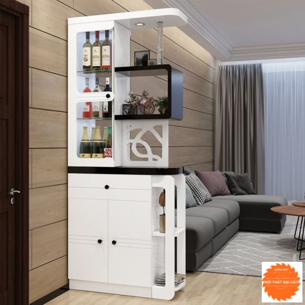 Tủ vách ngăn gỗ trắng đẹp VN005