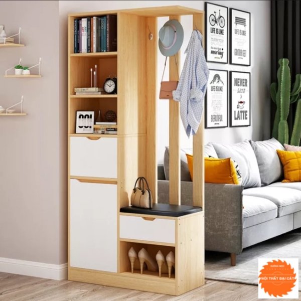 Tủ vách ngăn kết hợp trang trí và tủ giày VN011