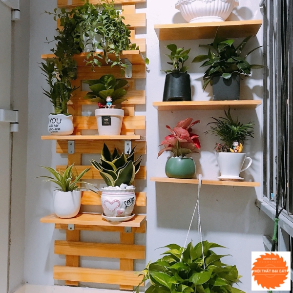 Trang trí ban công bằng gỗ treo tường TTBC019