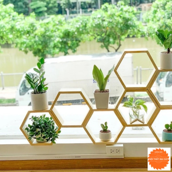 Trang trí ban công thiết kế lục giác TTBC020