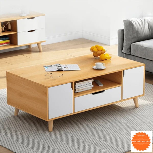Bàn sofa gỗ 3 hộc BS021