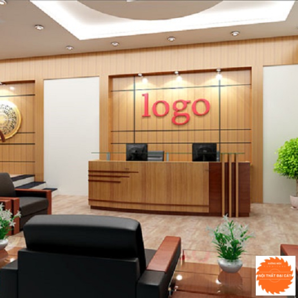 Vách logo cho quầy lễ tân MS0012