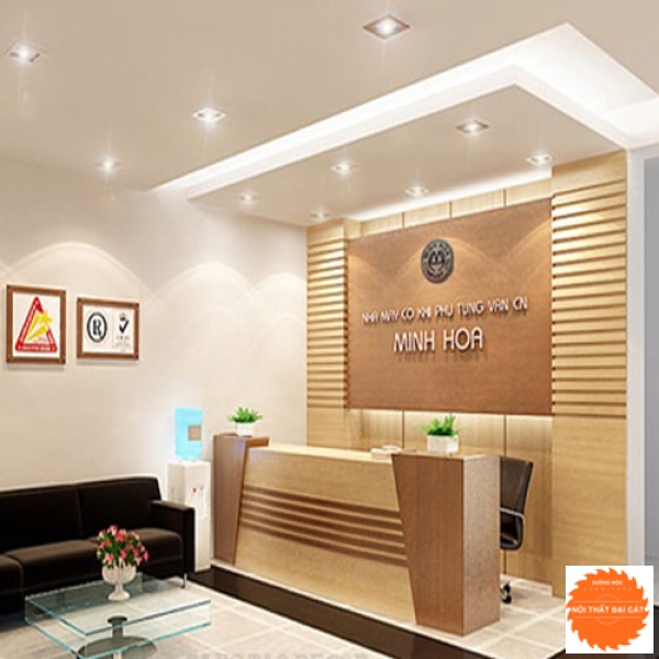 Vách logo cho quầy lễ tân MS0014