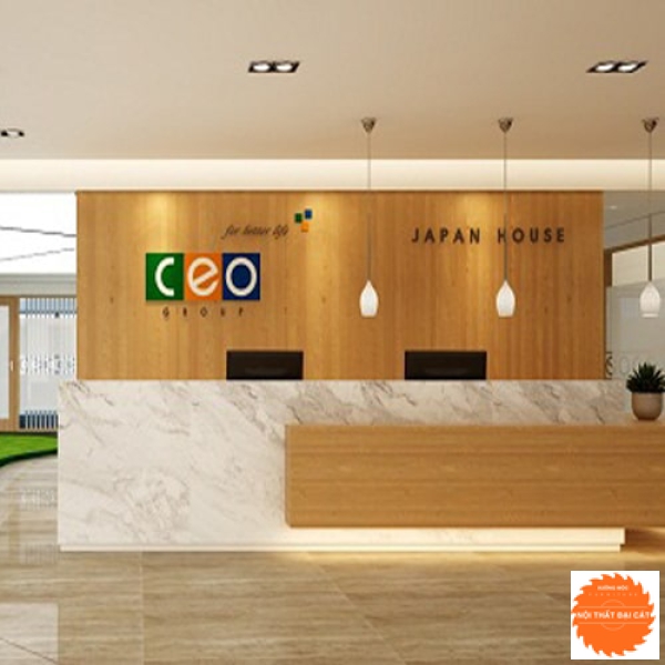 Vách logo cho quầy lễ tân MS0020