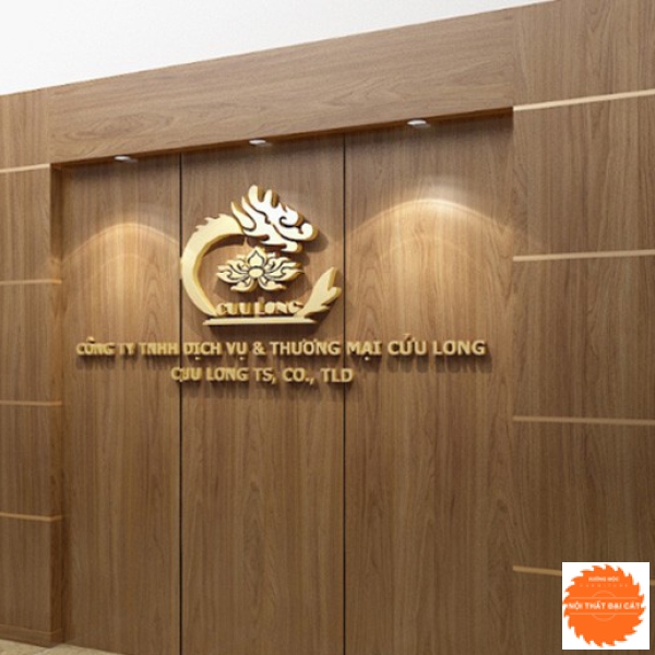Vách logo cho quầy lễ tân VL0017
