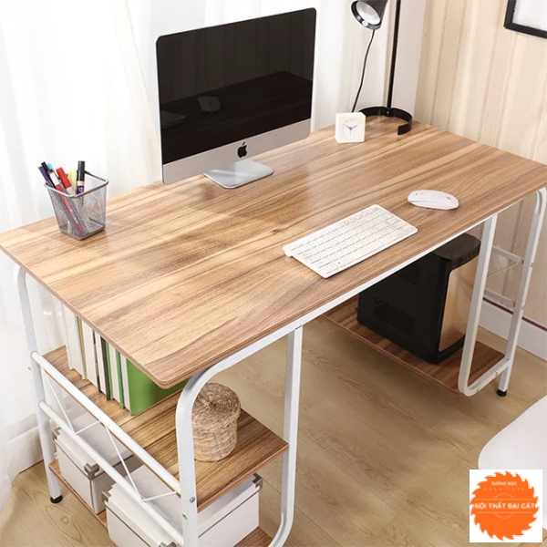 Bàn làm việc màu gỗ chân sắt BLV024