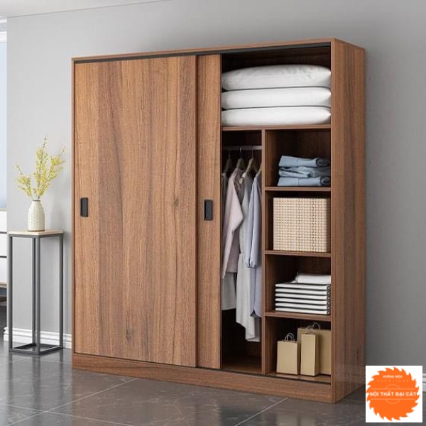 Tủ áo quần cửa lùa thiết kế hiện đại TA089