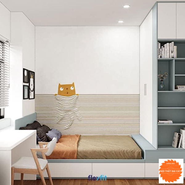 Tủ áo quần kết hợp giường ngủ TA090